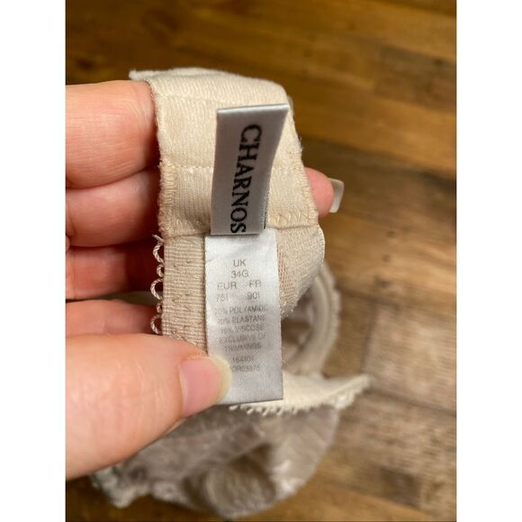 Charnos 34G beige/cream lace lingerie bra - Picture 7 of 8